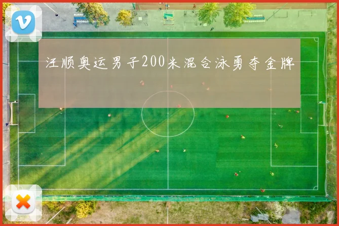 汪顺奥运男子200米混合泳勇夺金牌